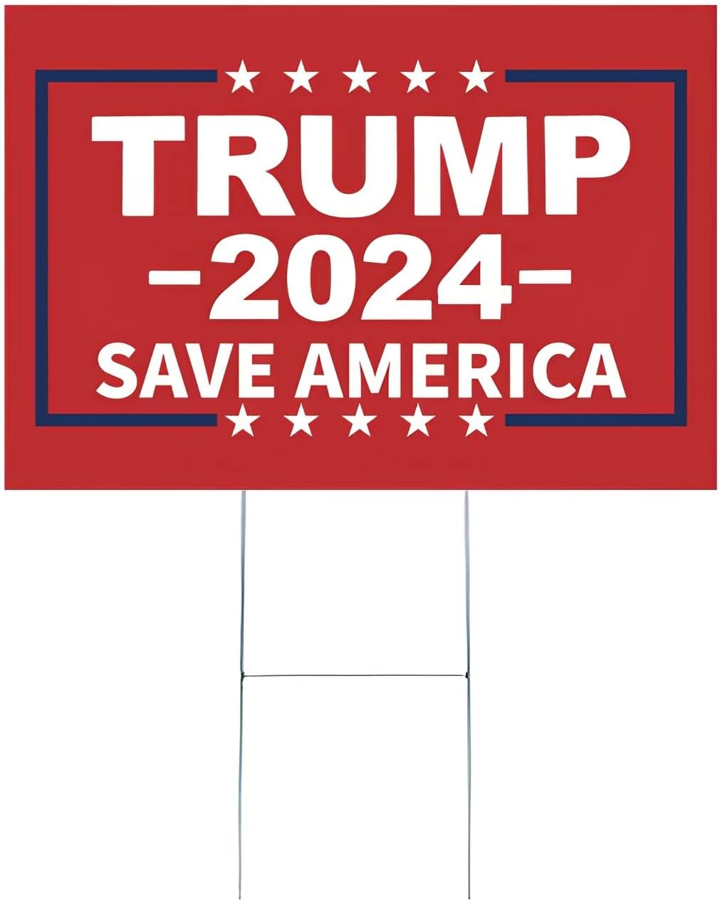 Trump 2024 Yard Sign with H-Stakes - Double Sided 18X12 Inch Trump Take America Back Signs, Placard Voted for Trump Lawn Signs Triggering Signs Rally Decoration Outdoor Lawn Yard Signs