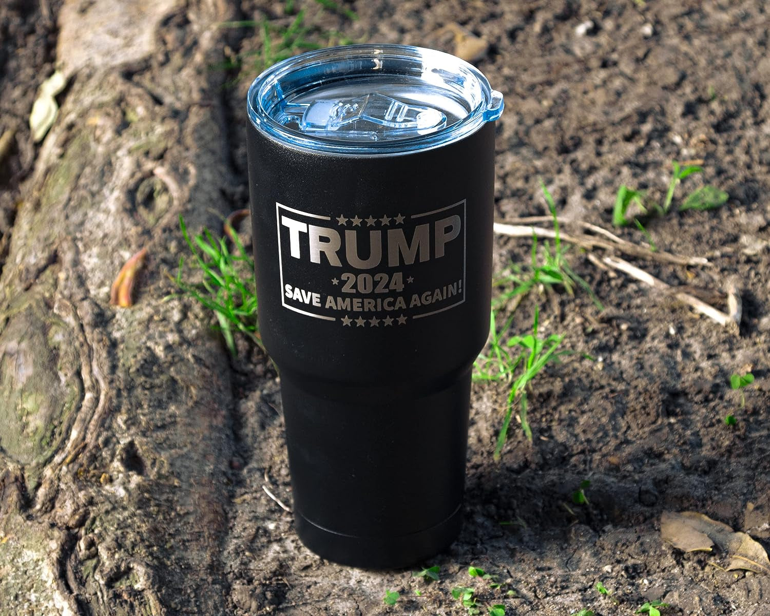 Trump 2024 Travel Coffee Mug - Double Wall Vacuum Insulated Stainless Steel Coffee Thermos 30 Oz Tumbler - Republican Tumbler Tea Mug Patriotic Gift (Trump 2024)